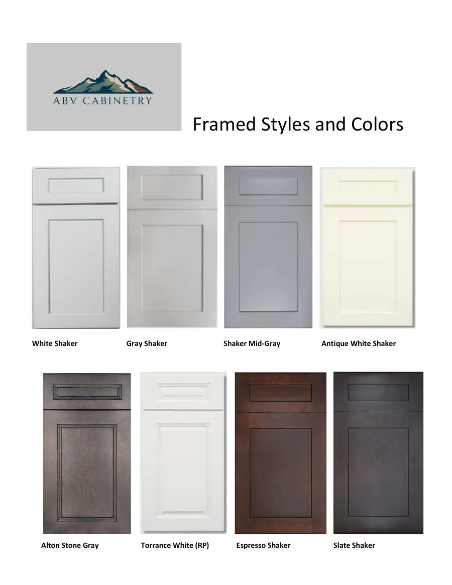 Framed Styles & Colors catalog cover